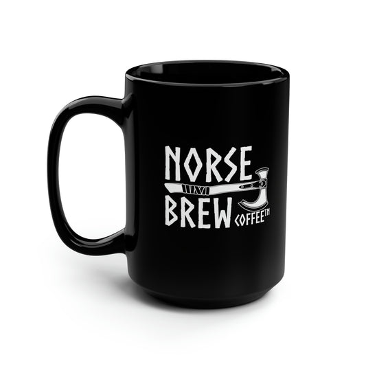 Norse Brew Coffee Black Mug, 15oz
