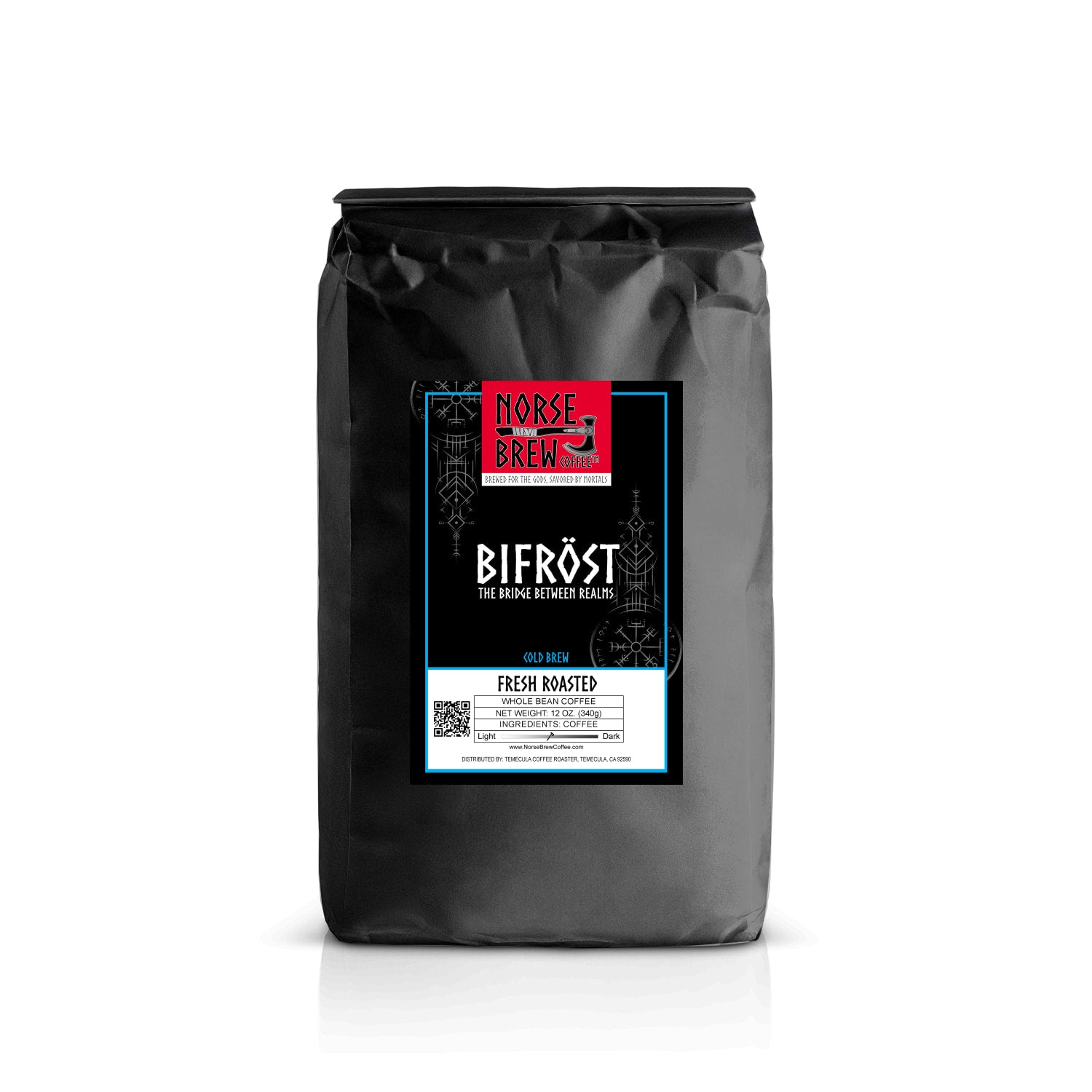 12oz. 12oz. Bag of Bifrost Medium Roast, Whole Bean Cold Brew Coffee